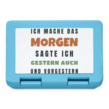 Ich mache das morgen sagte ich gestern auch - Brotdose - Saphirblau - Vorne