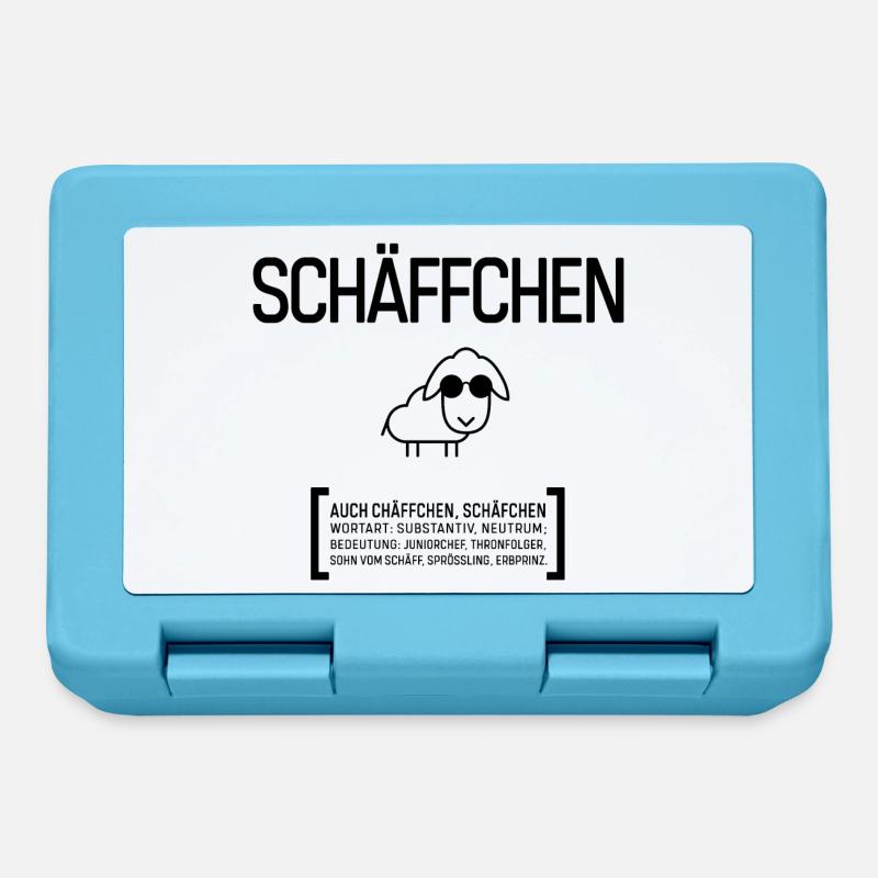 SCHÄFFCHEN SCHÄFF CHEF BOSS Geschenkidee - Brotdose - Saphirblau