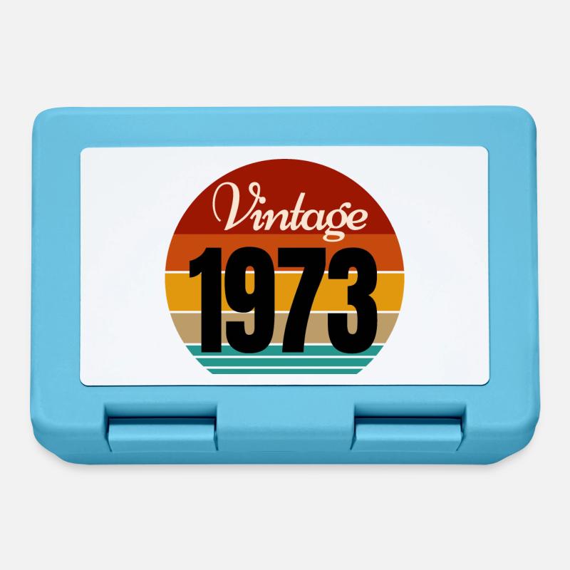 millésime 1973 - Boîte à goûter - bleu saphir