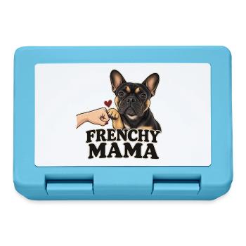 Frenchi Mama – Französische Bulldogge - Brotdose - Saphirblau - Vorne