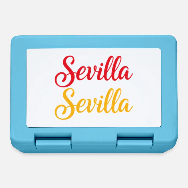 Sevilla Script Duo Rot Gelb Retro - Brotdose - Saphirblau
