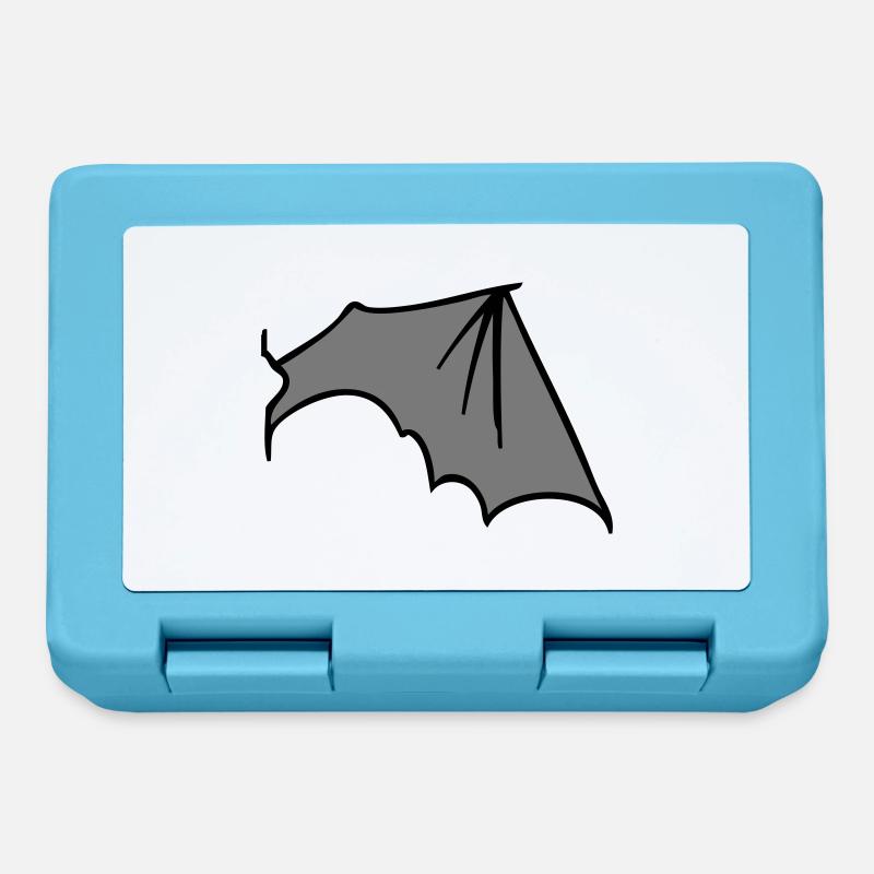 batwing_right_grey - Boîte à goûter - bleu saphir