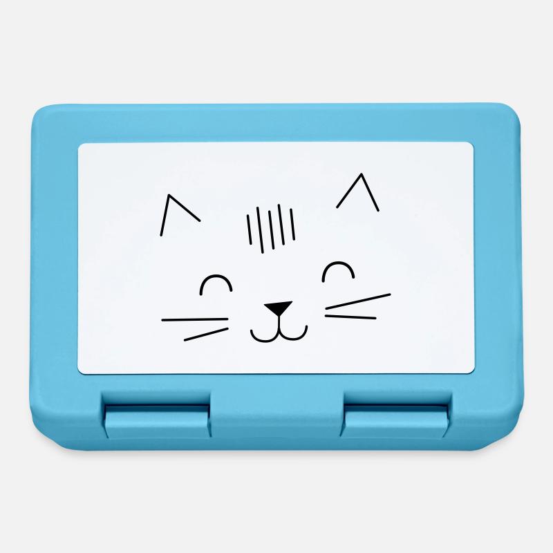 smiley chat - Boîte à goûter - bleu saphir