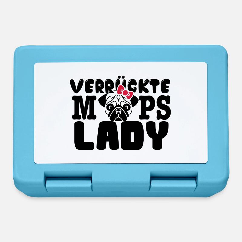 Mops - Brotdose - Saphirblau