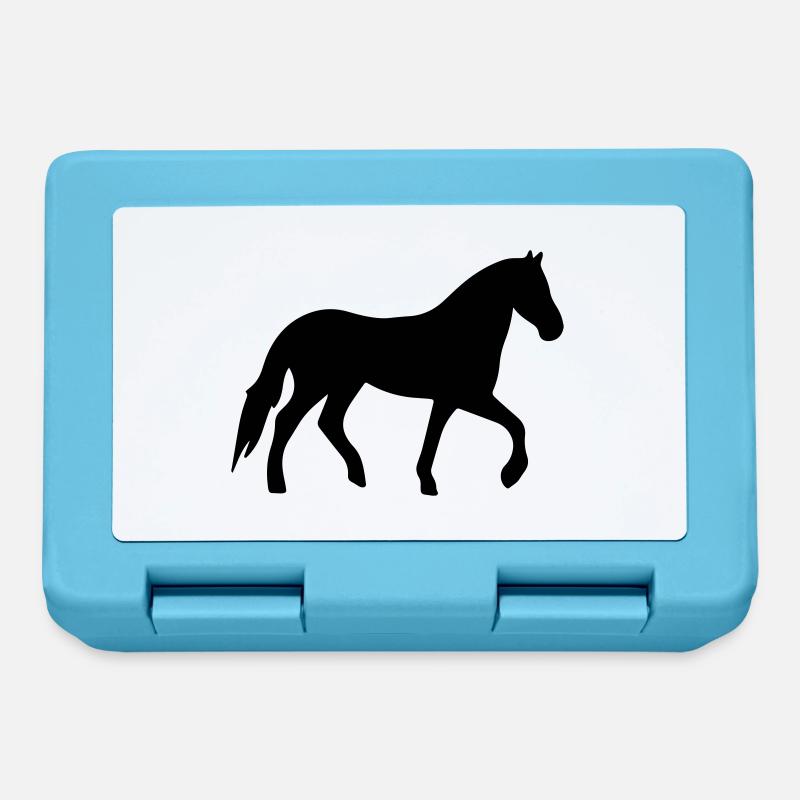 horse - Brotdose - Saphirblau