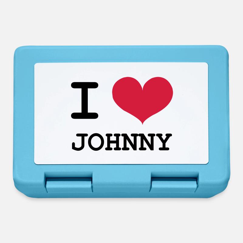 I Love Johnny ! - Boîte à goûter - bleu saphir