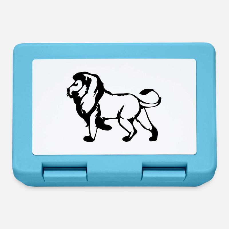 lion_shape - Boîte à goûter - bleu saphir
