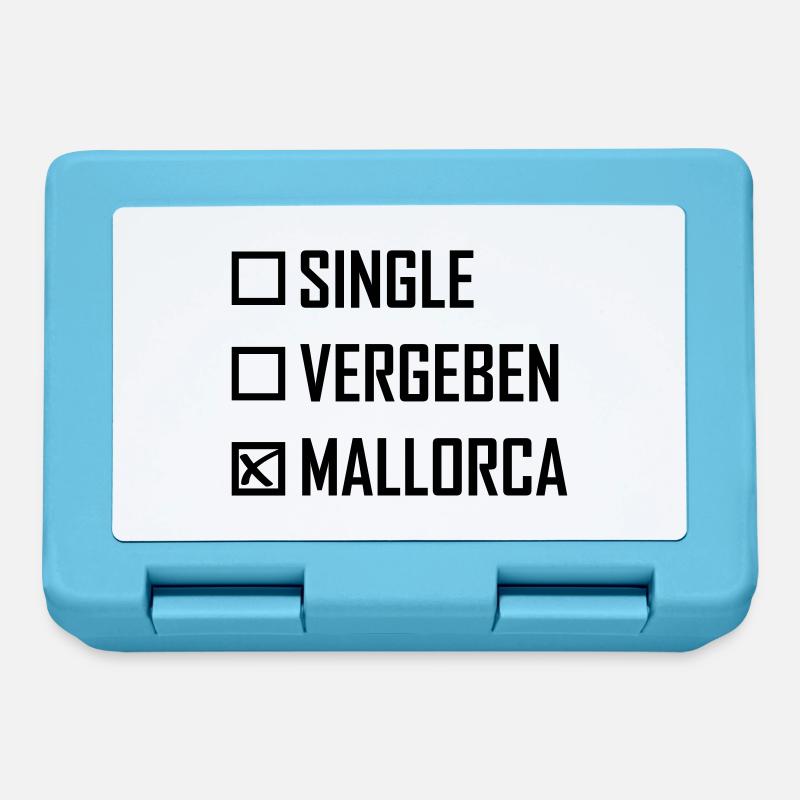 Singel Vergeben Mallorca Spruch - Brotdose - Saphirblau