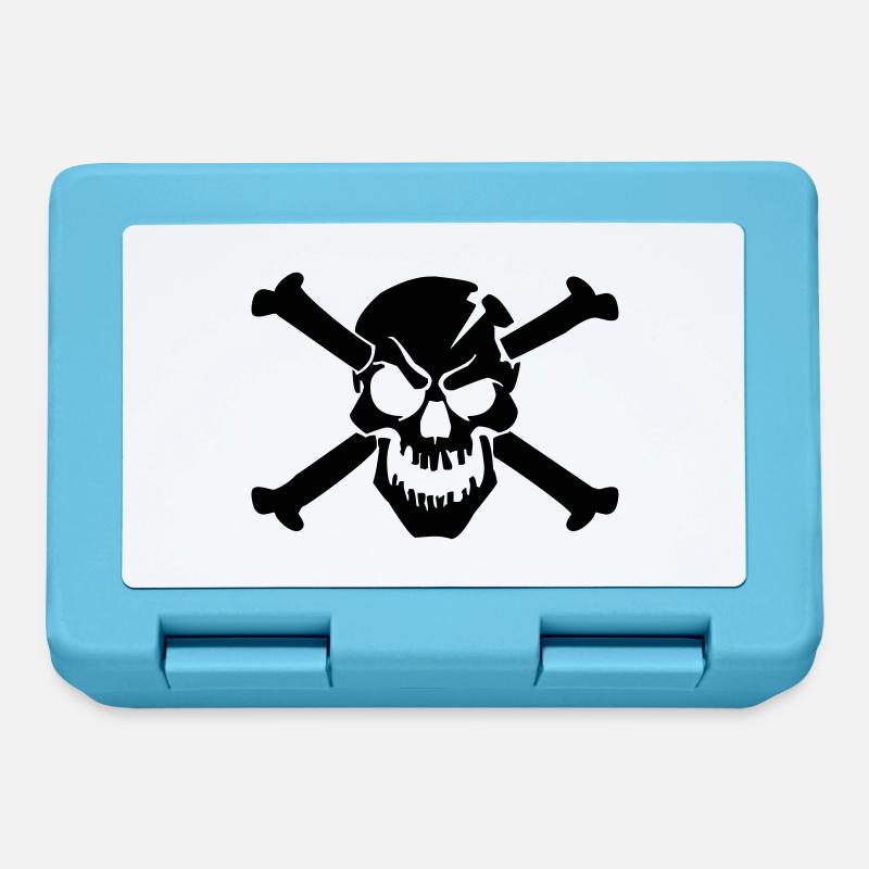 skull bone - Brotdose - Saphirblau