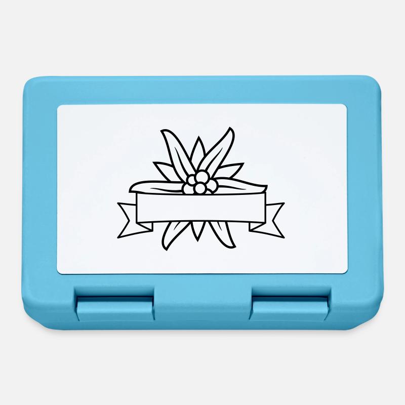 Banner Text Edelweiss - Brotdose - Saphirblau