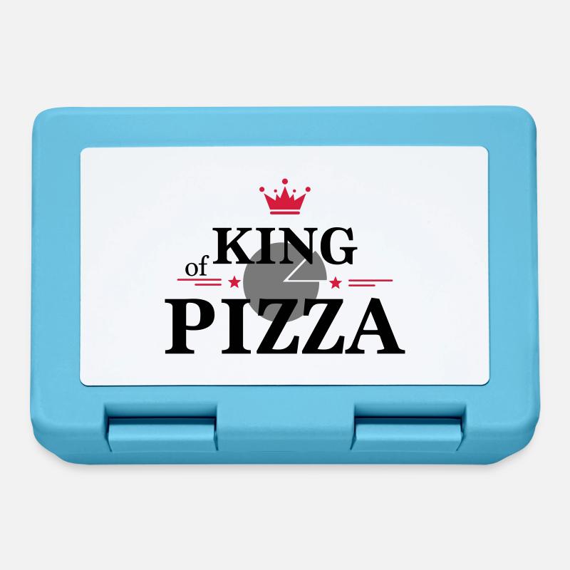 Roi de la pizza - Boîte à goûter - bleu saphir