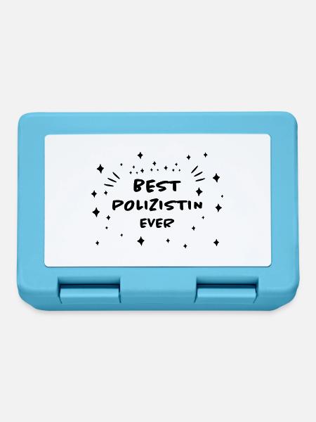 Polizistin Lustige Spruch Polizei Sprüche Geschenk - Brotdose - Saphirblau