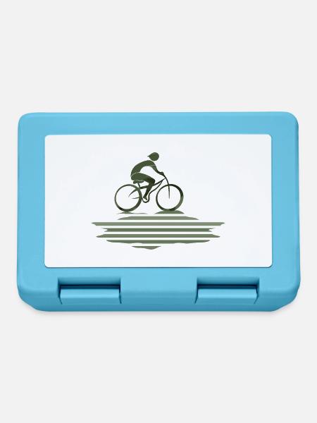 Radfahrer - Brotdose - Saphirblau