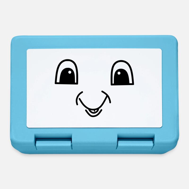 Cute face - Brotdose - Saphirblau