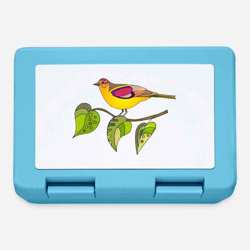 Oiseau - Boîte à goûter - bleu saphir