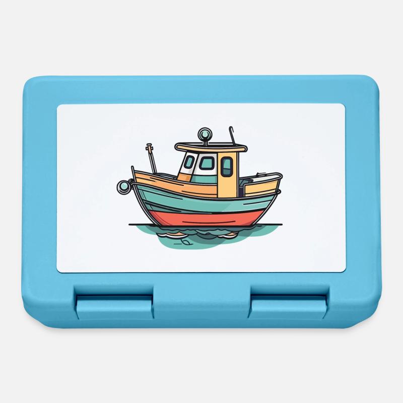Bateau - Boîte à goûter - bleu saphir