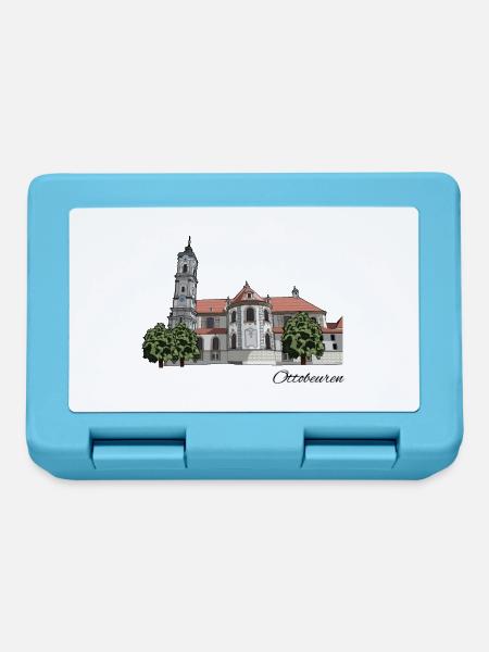Benediktinerabtei // Ottobeuren // Illustration - Brotdose - Saphirblau