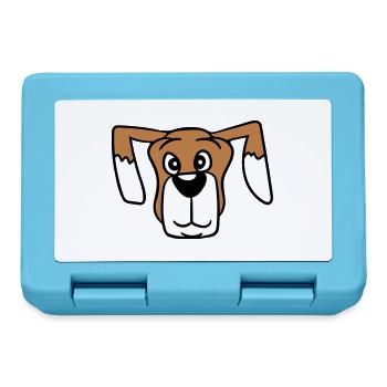 Visage de chien Petit Tête d’animal de compagnie Mignon - Boîte à goûter - bleu saphir - Devant