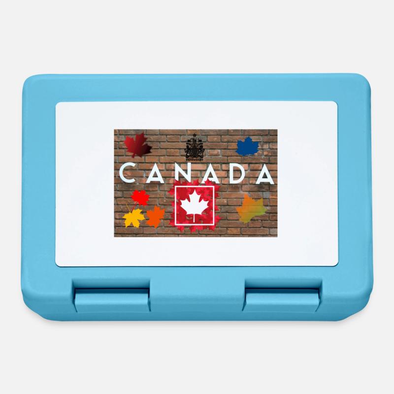 Canada, feuille d’érable. - Boîte à goûter - bleu saphir