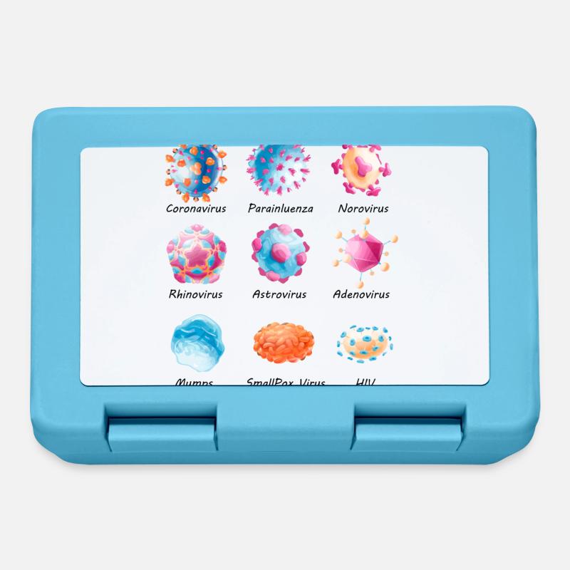 Various viruses - norovirus, HIV, etc. - Lunchbox - sapphire blue