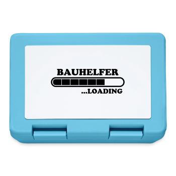 Bauhelfer Spruch Beruf Lustiges Bauhelfer Geschenk - Brotdose - Saphirblau - Vorne