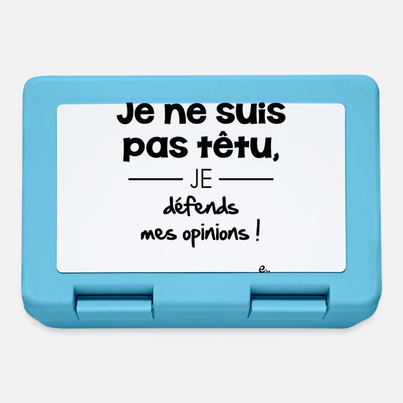 Je ne suis pas têtu - Boîte à goûter - bleu saphir