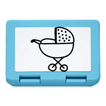 Kinderwagen - line - Brotdose - Saphirblau - Vorne
