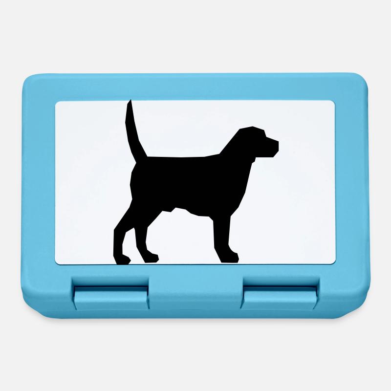 chien - Boîte à goûter - bleu saphir