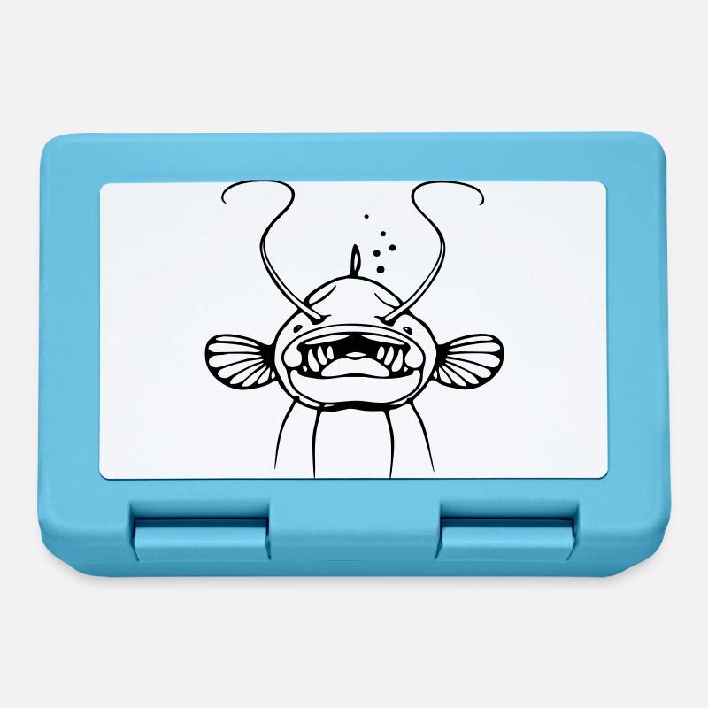 poisson-chat - Boîte à goûter - bleu saphir