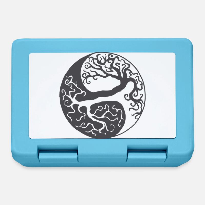 Yin Yang Baum des Lebens Geschenk - Brotdose - Saphirblau