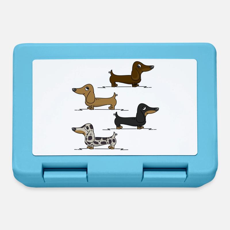 Dachshunds - Lunchbox - sapphire blue