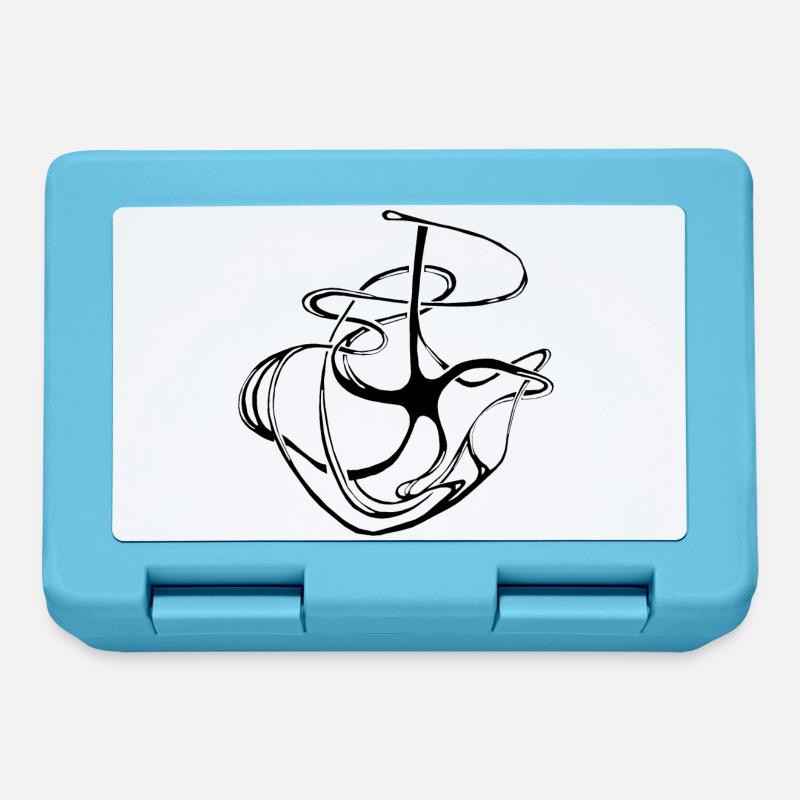 tattoo-SternAnker, Muster, Pattern - Brotdose - Saphirblau
