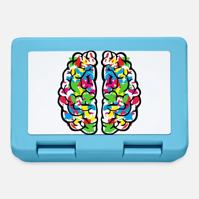 Creative colourful brain - Boîte à goûter - bleu saphir