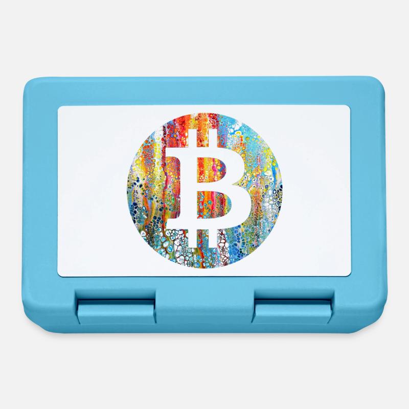 Art Bitcoin - Boîte à goûter - bleu saphir