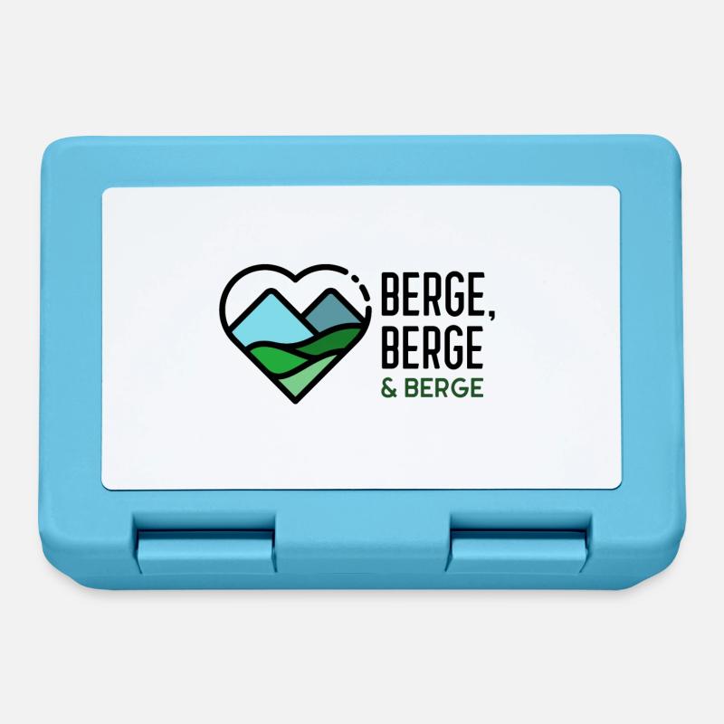 Berge, Berge & Berge - Brotdose - Saphirblau