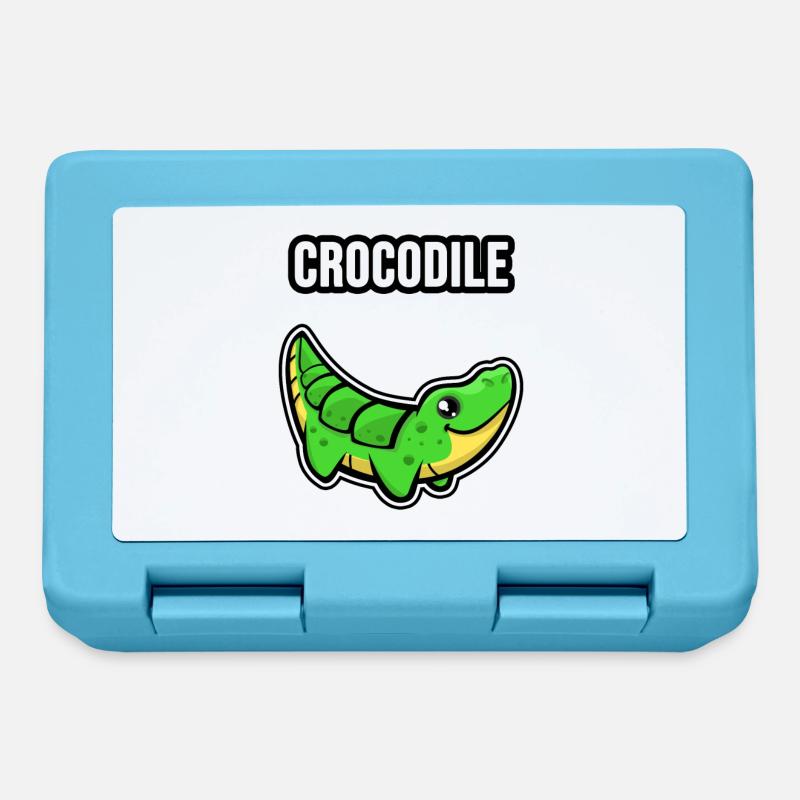 Crocodile ! Crocodile ! - Boîte à goûter - bleu saphir