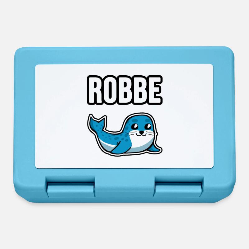 Bébé phoque - Boîte à goûter - bleu saphir