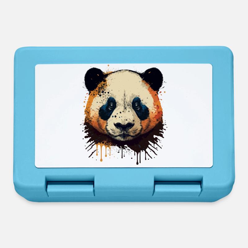Süßer Panda - Brotdose - Saphirblau