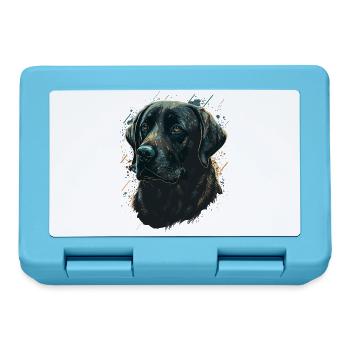 Labrador Retriever auf maligem Hintergrund - Brotdose - Saphirblau - Vorne