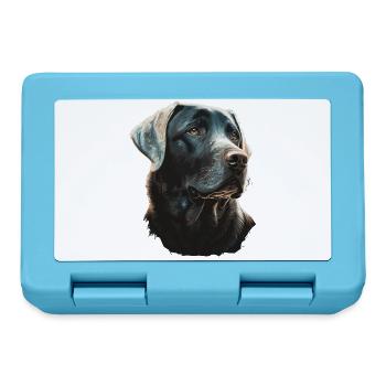 Labrador Retriever sur des lumières brillantes - Boîte à goûter - bleu saphir - Devant