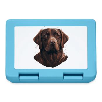 Entzückender brauner Labrador Retriever - Brotdose - Saphirblau - Vorne