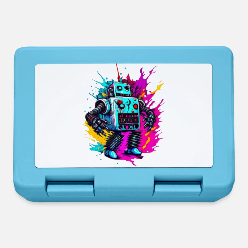 Evil Robot Series 010 - Lunchbox - sapphire blue