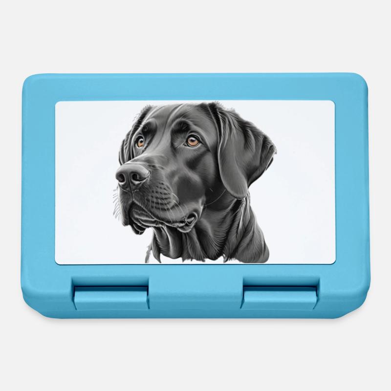 Labrador Head - Lunchbox - sapphire blue