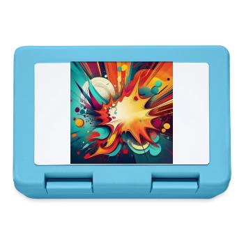 Abstract Colourful Splash with Explosive Design - Lunchbox - sapphire blue - Front