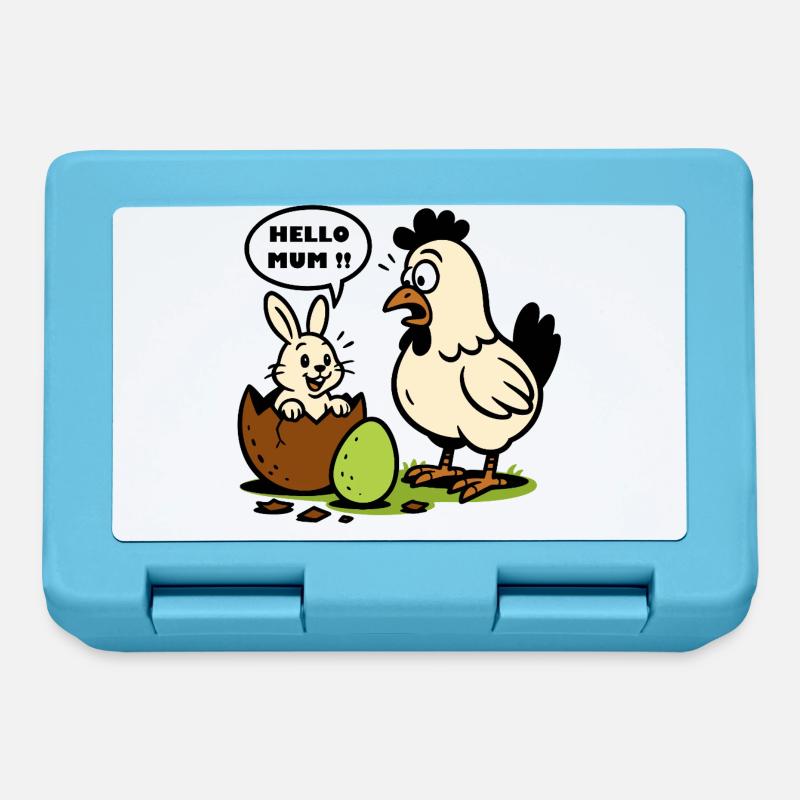 Bunny - Hello Mum – Easter Surprise - Lunchbox - sapphire blue