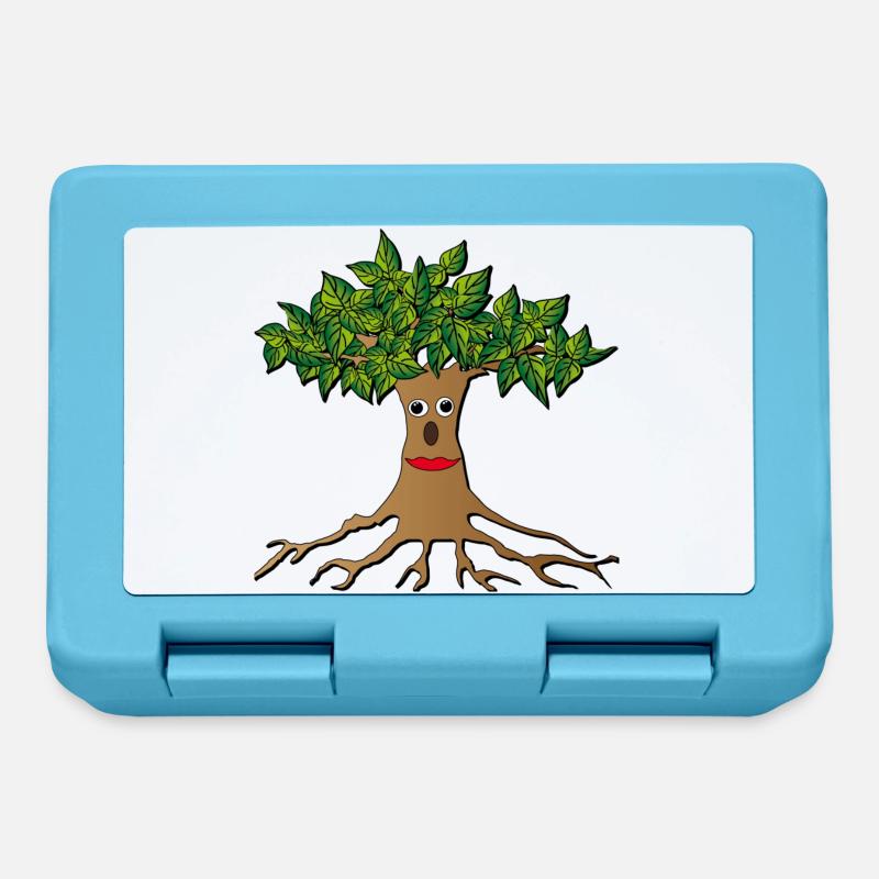 tree - Lunchbox - sapphire blue