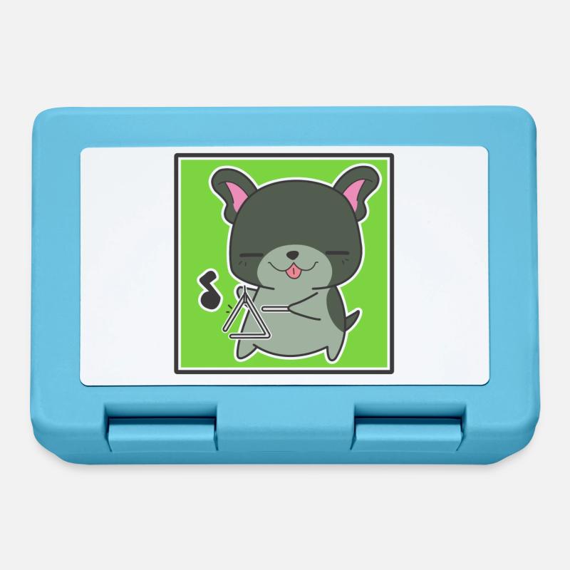 Dog with triangle - Lunchbox - sapphire blue