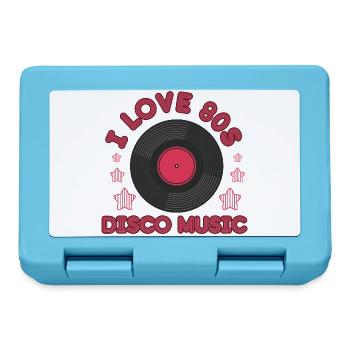 Funny retro i love 80s disco music pop gift - Boîte à goûter - bleu saphir - Devant