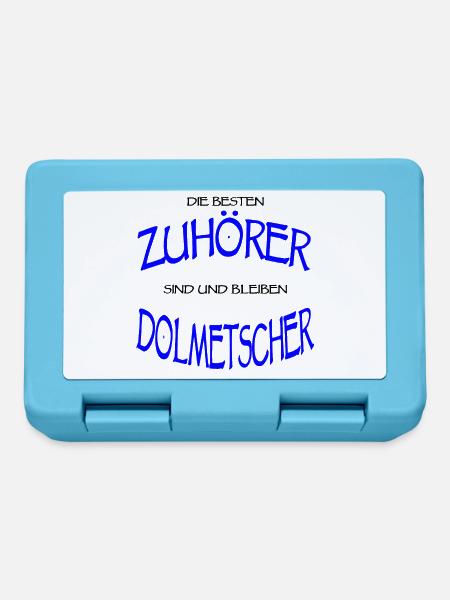 Dolmetscher Sprache Übersetzer Zuhörer Geschenk - Brotdose - Saphirblau