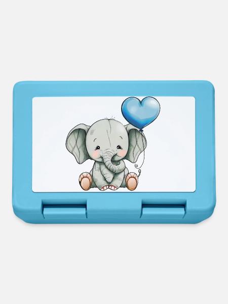 Niedlicher Elefant - Brotdose - Saphirblau